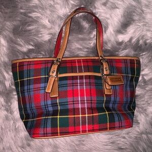 Coach Vintage Y2K Tartan Plaid Mini Handbag Tote
